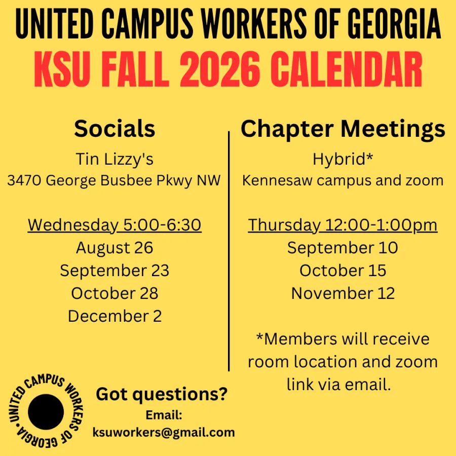 UCW @ KSU Fall 2026 Schedule