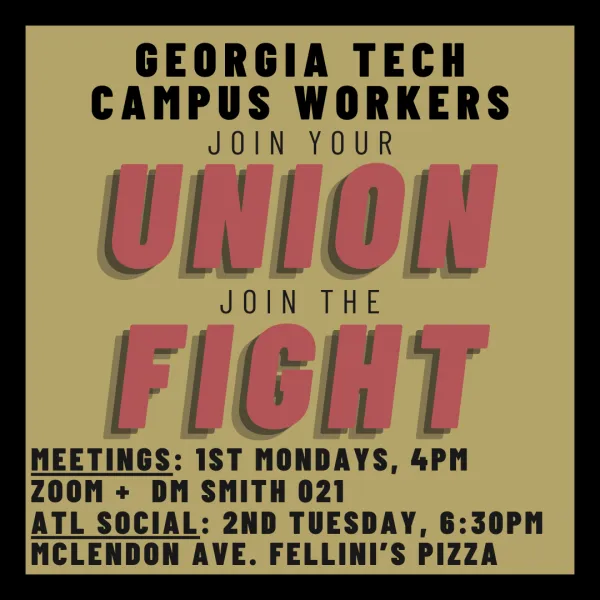 Georgia Tech Campus Workers Flyer